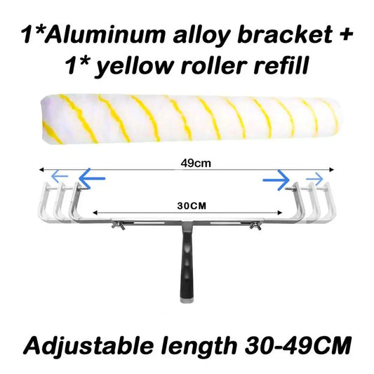 Verstellbare Farbroller aus Aluminiumlegierung für Wände und Decken, Ersatz-Zubehör, Farbroller-Set, Wandmalwerkzeuge - Yabubest - Home & More