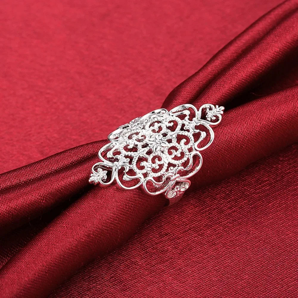 925 Sterling Silber Ring mit Sternmotiv für elegante Anlässe Damen - Herren