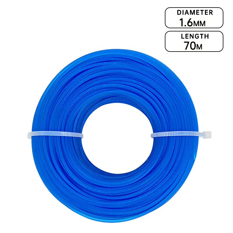 1,6 mm blauer Nylon-Rundschneiderfaden für Freischneider und Rasenmäher