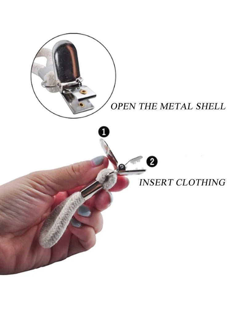 Praktische 4er-Set Handtuchhalter mit Metallhaken und Baumwollschleife