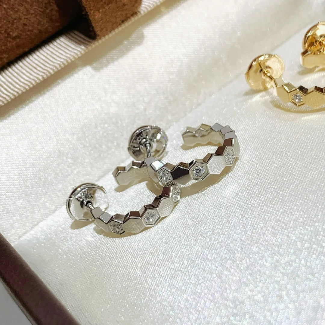 Handgefertigte Damenohrringe aus Sterlingsilber mit Zirkonsteinen