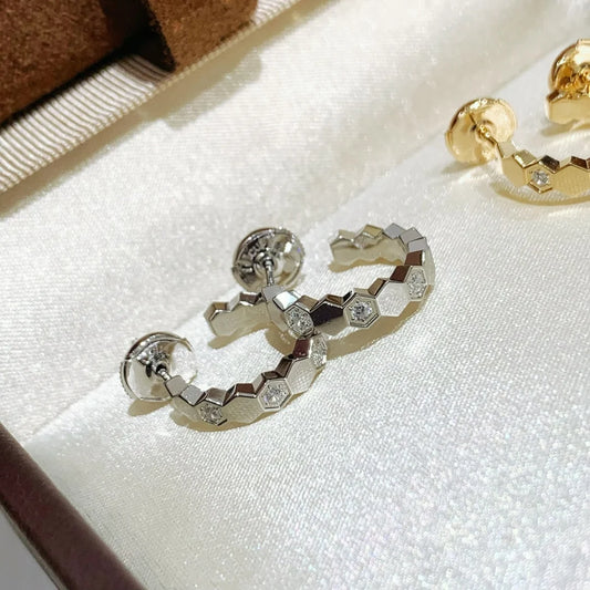 Handgefertigte Damenohrringe aus Sterlingsilber mit Zirkonsteinen