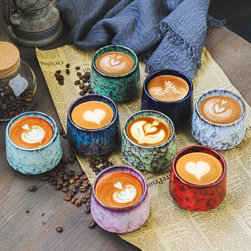 Kleine Keramik Kaffeetasse mit persönlichem Handwärmer-Yabubestshop