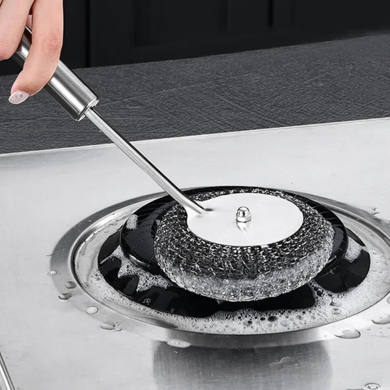 Mühelose Küchenreinigung mit robuster Edelstahl Bürste