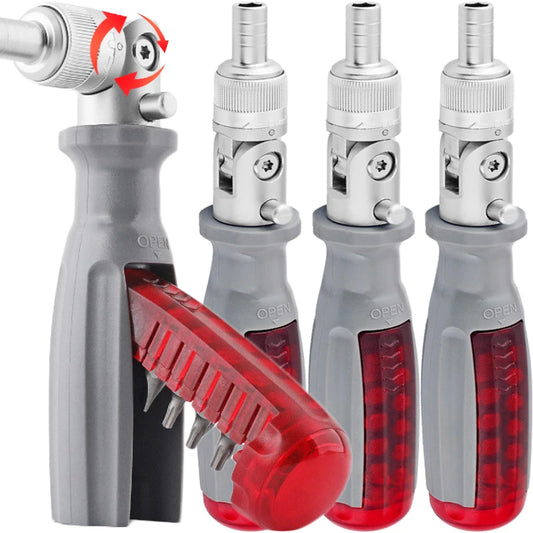 11-in-1 Ratschenschraubendreher Set mit magnetischen Bits und Teleskopgriff