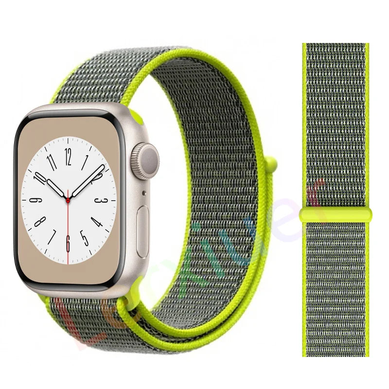 Nylon Schlaufenarmband für Apple Watch alle Serien und Größen