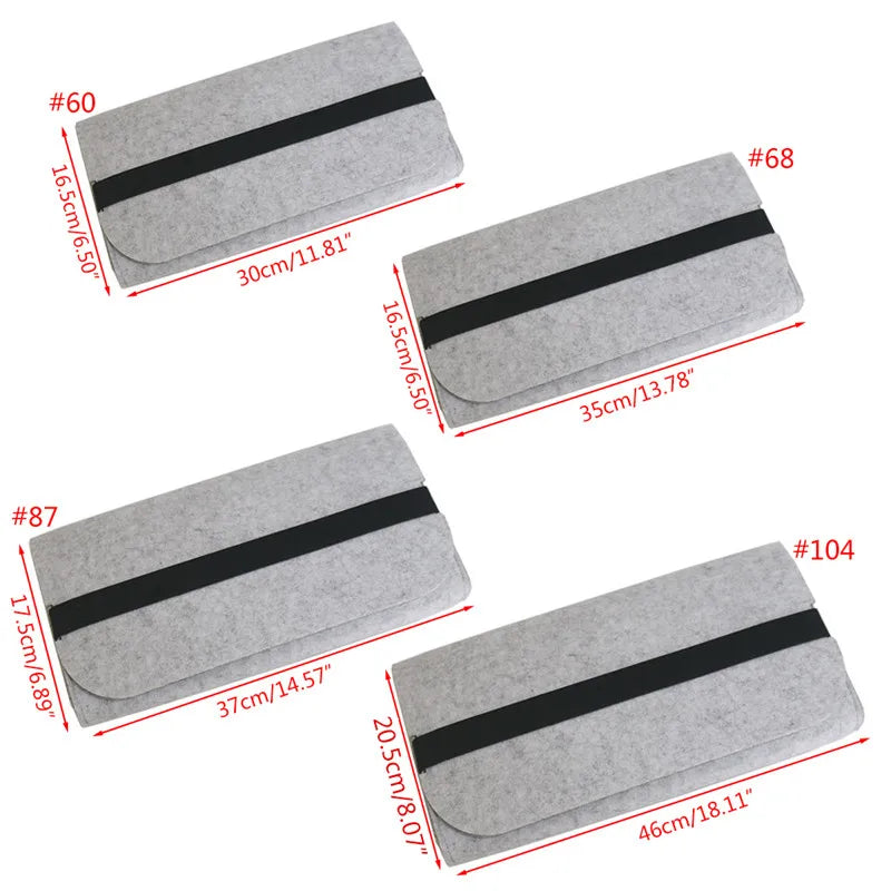 Tragbare Tastaturtasche aus Filz für bis zu 104 Tasten