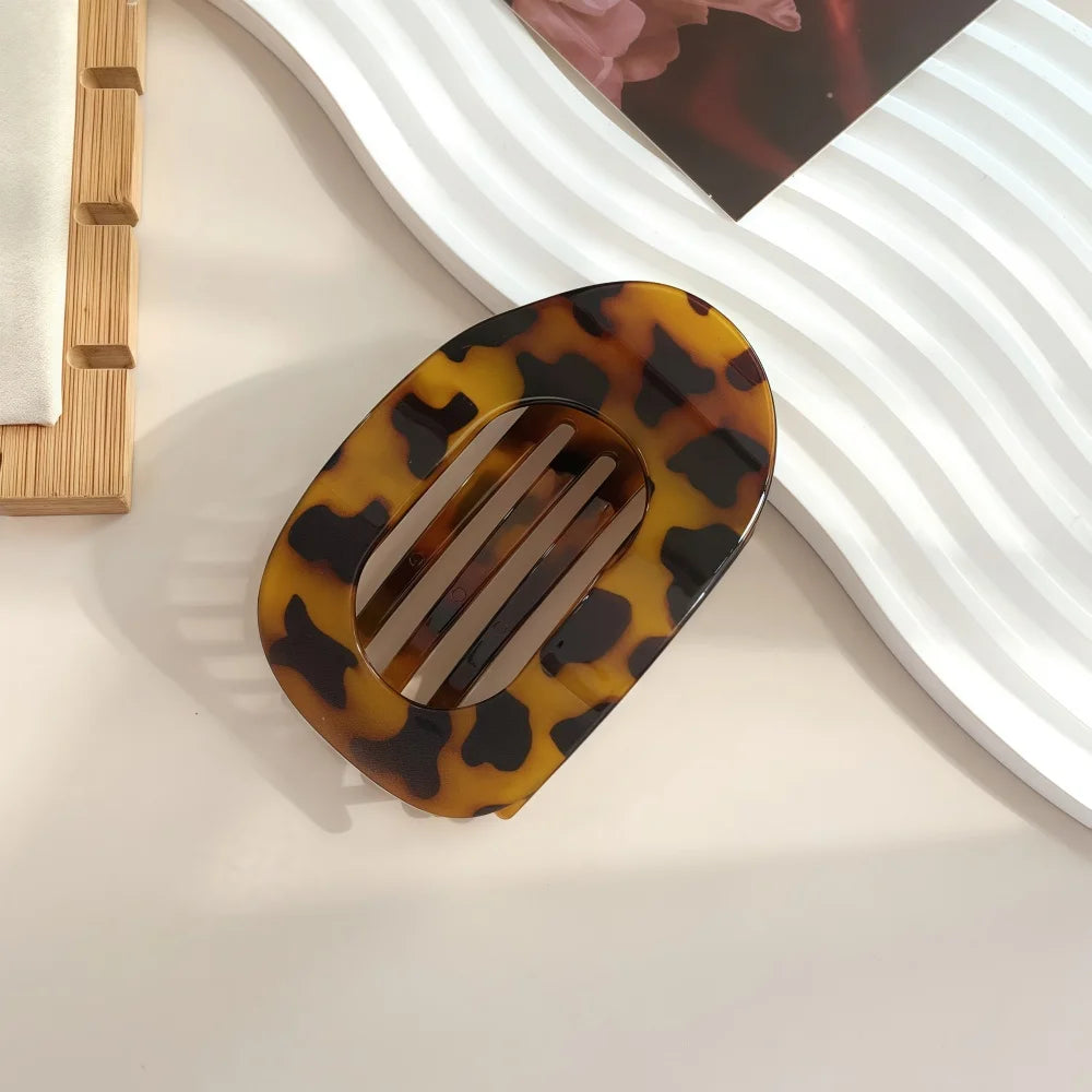 Stylische Haarklammer Leopardenmuster matt für einfachen Halt
