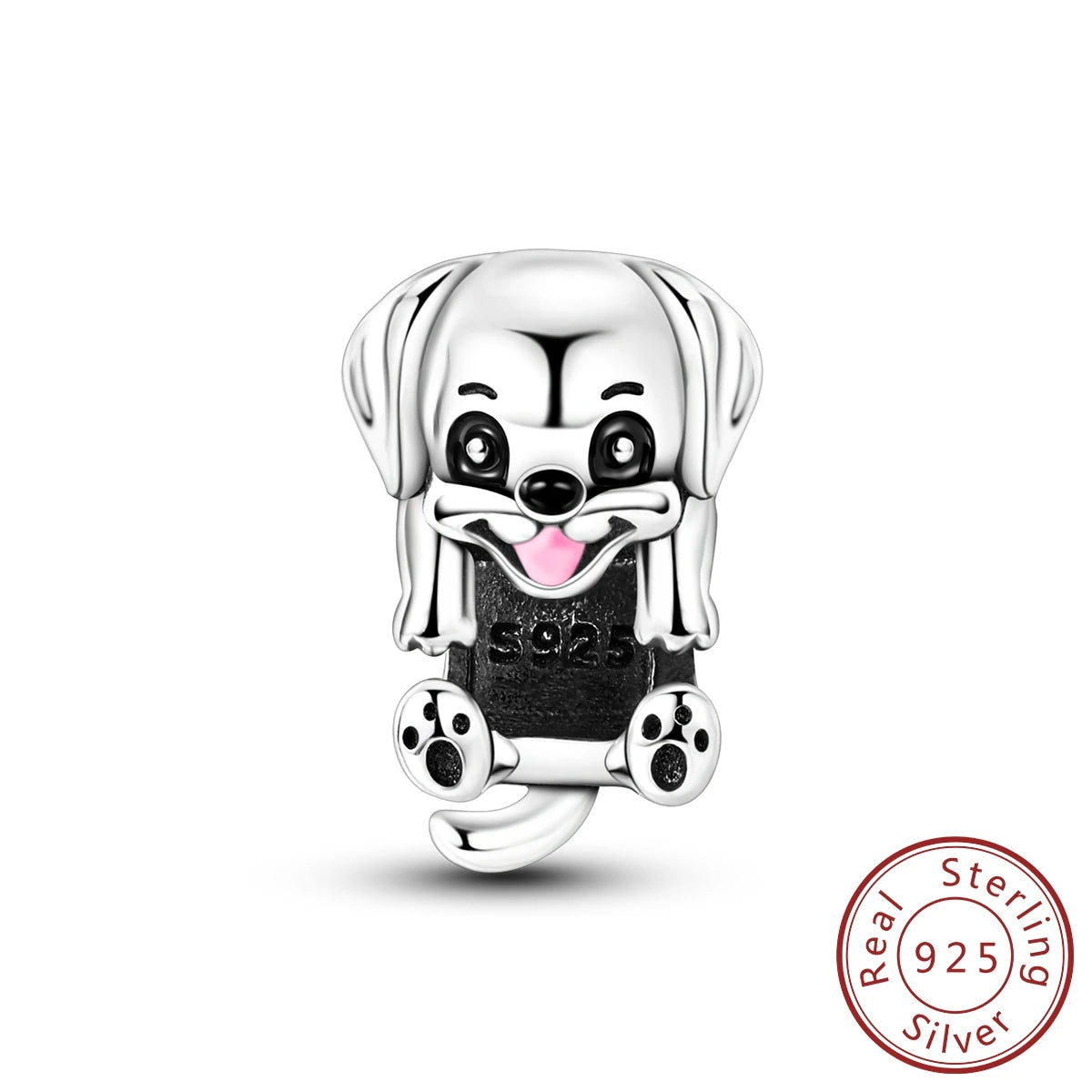925er Sterlingsilber Charms mit Zirkon – Familie, Hund - Sternenhimmel Set