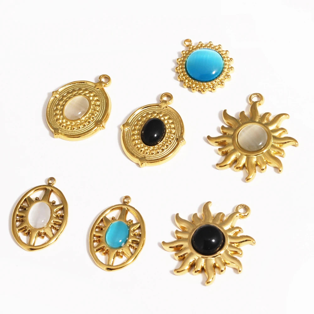 Edelstahl Gold Charms für individuelle DIY Schmuckkreationen