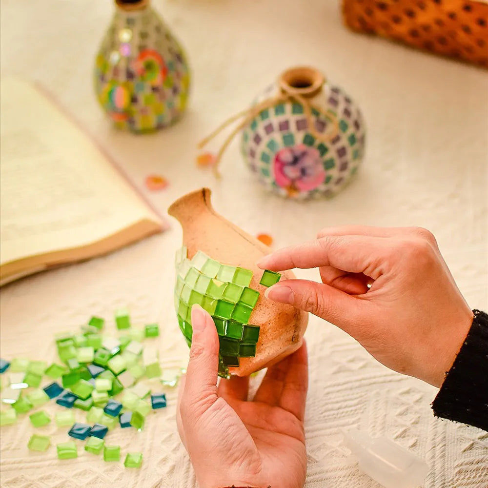 50 bunte Glas-Mosaikfliesen – 50 Stück für kreative DIY-Deko & Kunst