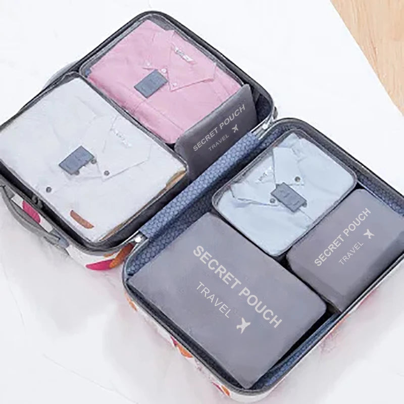 6-teiliges Reise-Organizer Set mit großer Kapazität und wasserdichtem Material