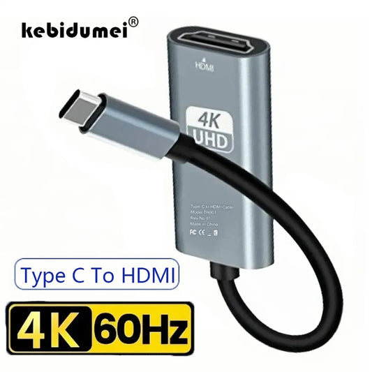 4K 60Hz USB C zu HDMI Adapter USB 3.1 HUB HDTV Konverterkabel Laptop PC