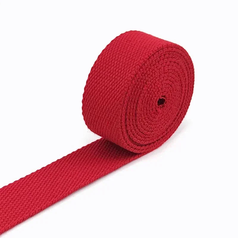 5M Polyester Baumwoll Gurtband 2mm dick für Rucksack Gürtel Kleidung 20-50mm breit