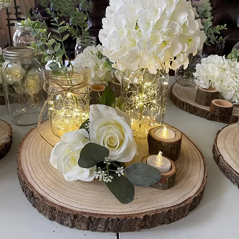 Holz Teelichthalter fuer Aromatherapie Feste Hochzeiten Tischdeko