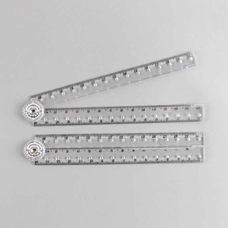 30 cm Multifunktionales Acryl Faltlineal für Schüler Zeichnung Geometrie