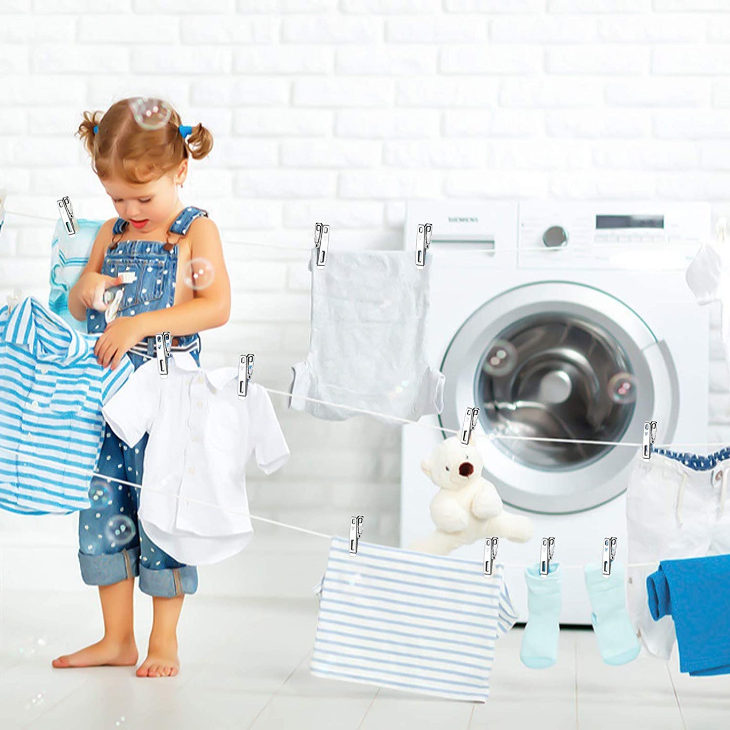 Metall Wäscheklammern Set 10 20 Stück winddichte Kleidung Clips