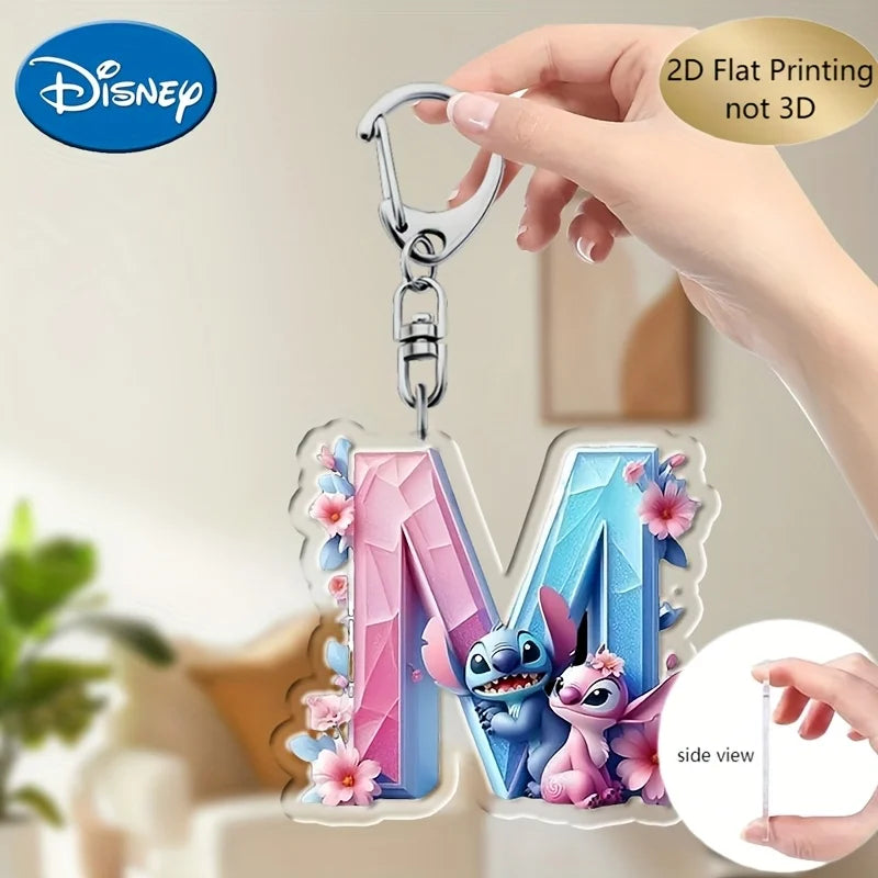 Bunter 2 Zoll Acryl Schlüsselanhänger mit A-Z Buchstaben für Kinder