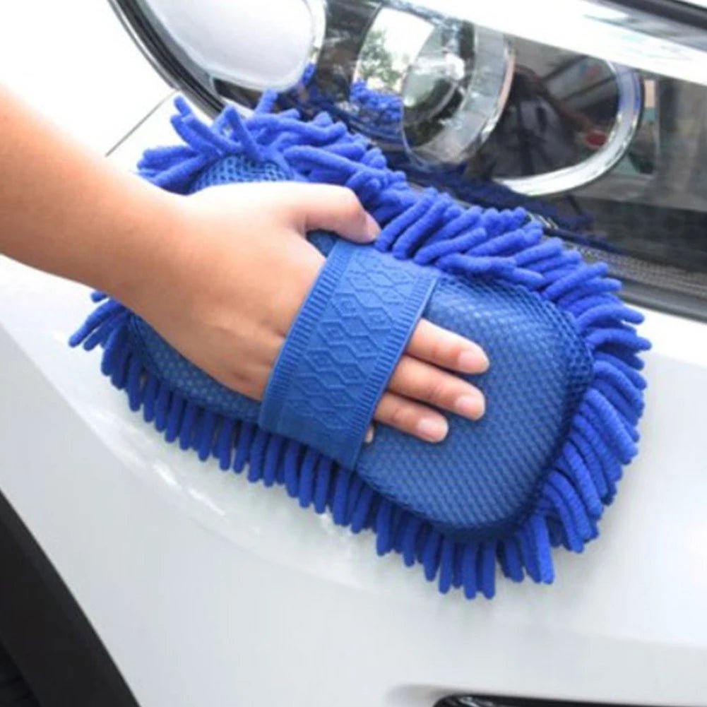 Kratzfrei - fusselfrei: Mikrofaser Chenille Autoschwamm für sanfte Reinigung
