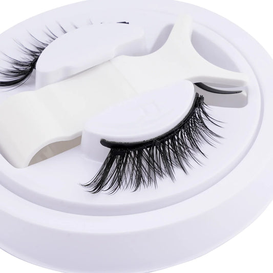 Natürlicher Look ohne Kleber: Weiche magnetische Wimpern mit Pinzette, 1 Paar