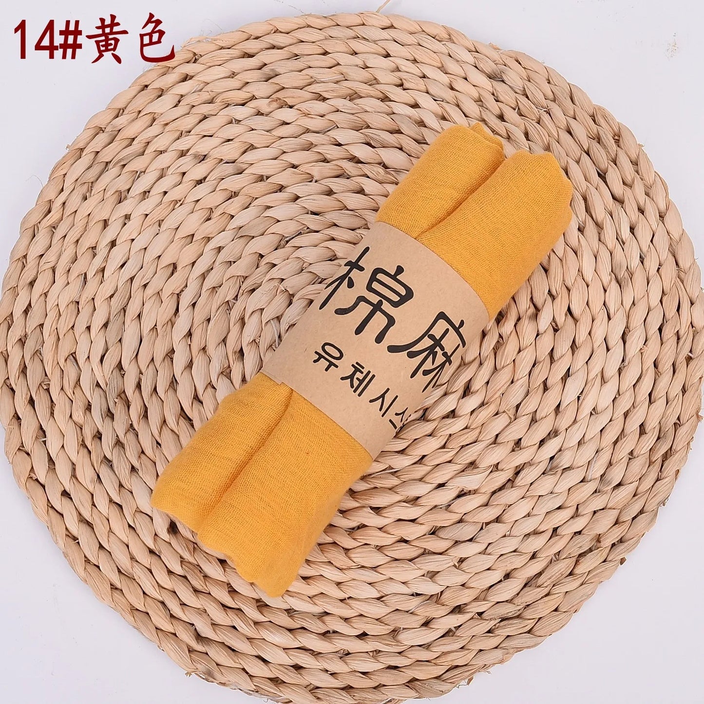 Damen Schal Baumwolle Leinen lang 90x180cm uni zart weich vielseitig