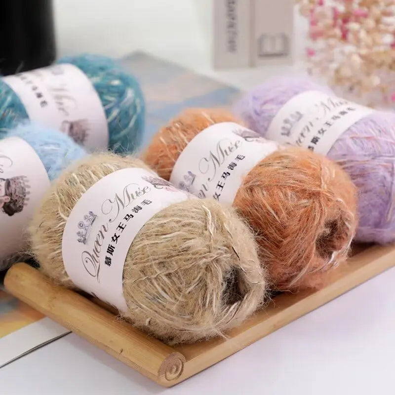Weiches Mohair Garn für komfortable handgestrickte Kleidung