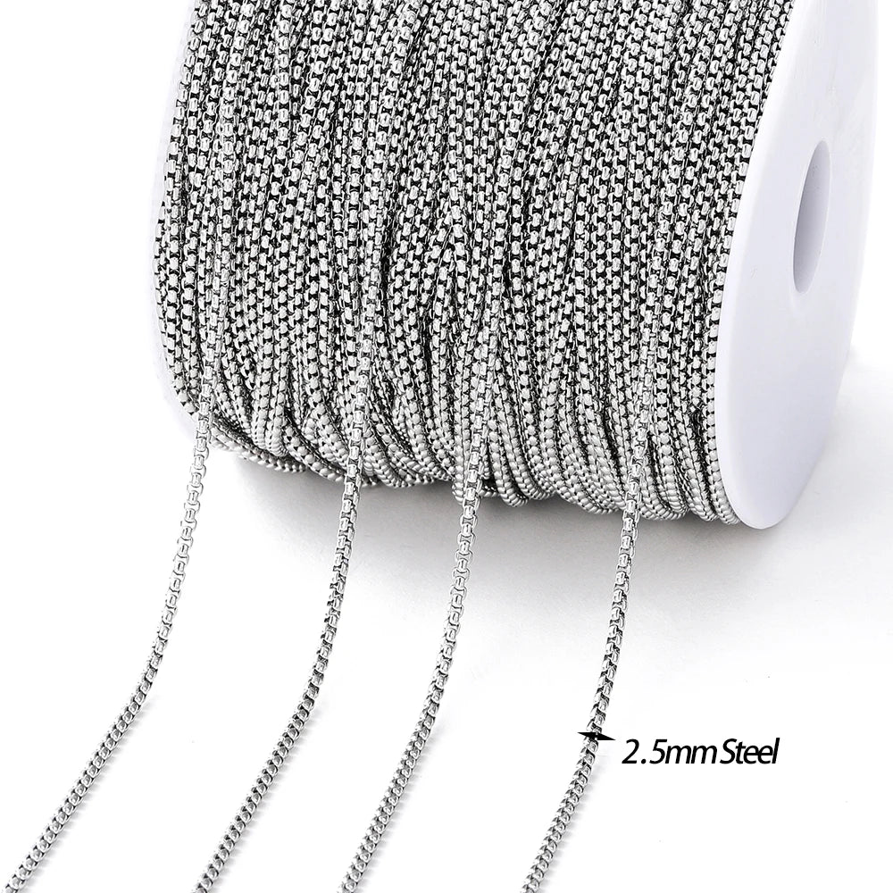 Langlebige Edelstahlkette goldfarben mit Perlen für DIY Schmuck