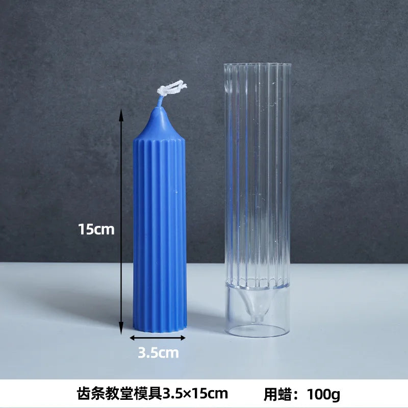 Nordic Stil Zylindrische Acryl Kerzenform DIY Geometrisches Design