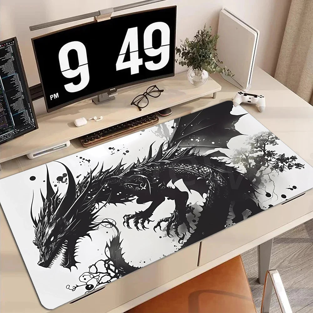 XXL Gaming Mauspad Chinesischer Drachen Anime Schreibtischunterlage