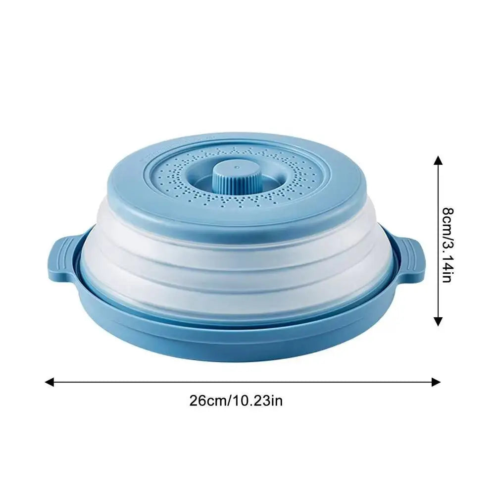 Praktischer faltbarer Spritzschutz und Dämpfsieb für die Küche