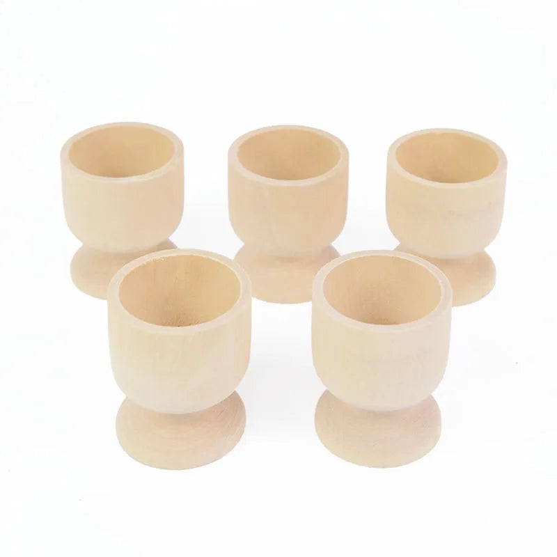 5 Stück Holz Eierhalter Ostern Ei Ständer DIY Graffiti Party Deko