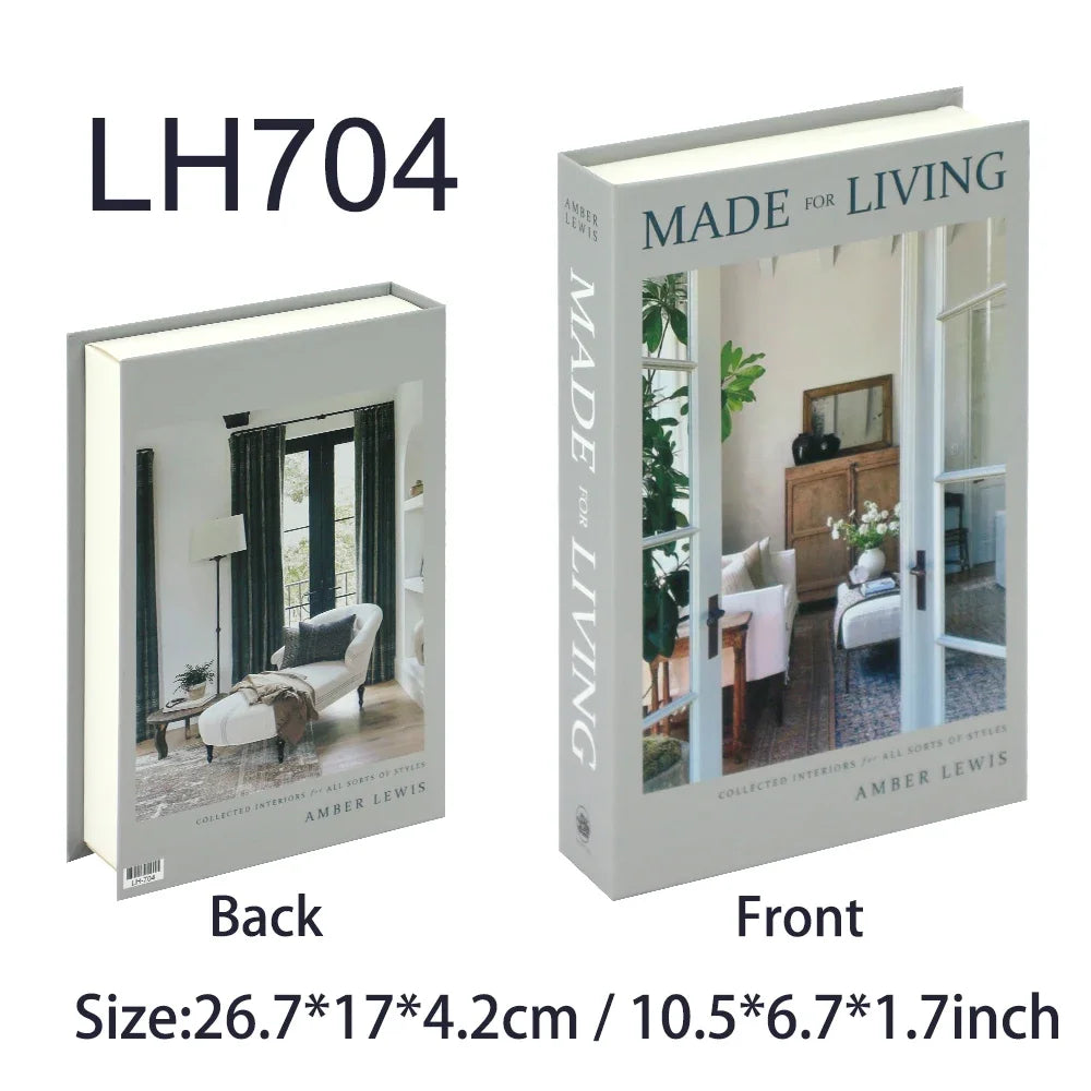 Luxus gefälschte Bücher Dekoration für Wohnzimmer Nordic Stil