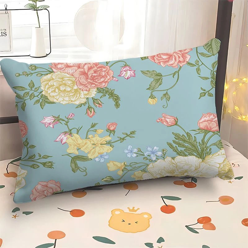 Europäischer Kissenbezug mit Pflanzen und nordischem Design rechteckig