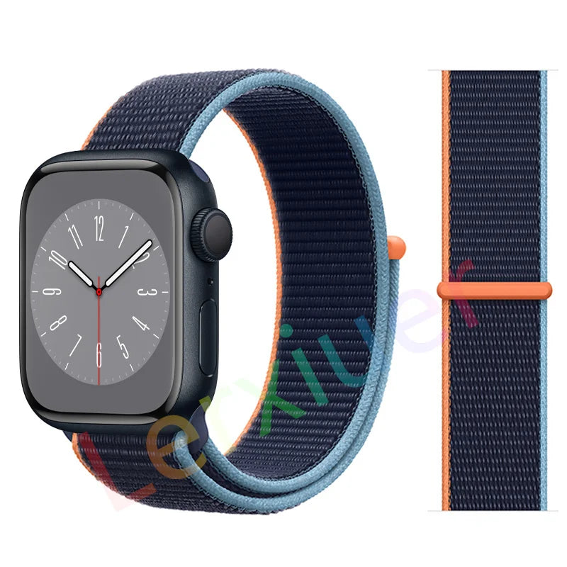 Nylon Schlaufenarmband für Apple Watch alle Serien und Größen
