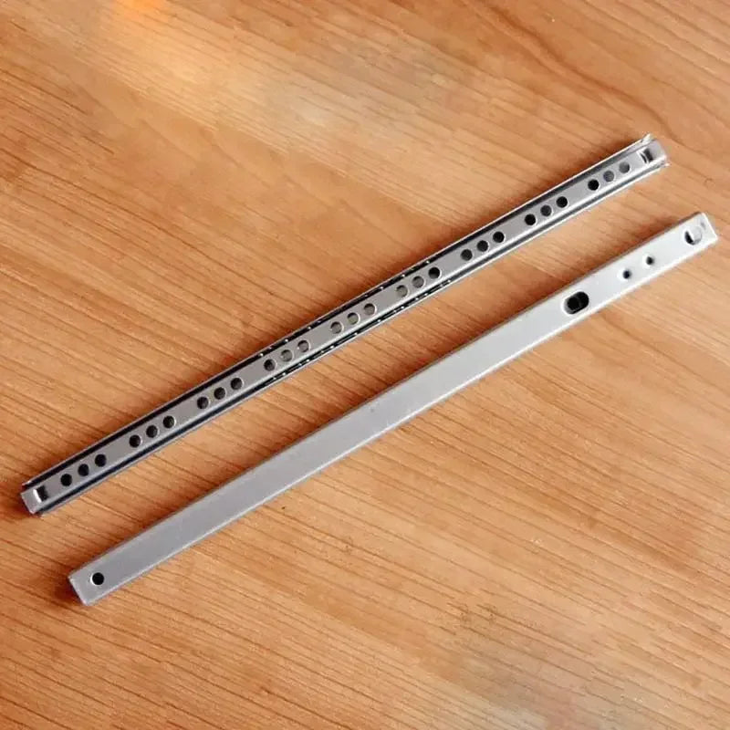 Robuste Stahlkugelschiene für Schubladen – 17 mm Breit, Lange Auswahl