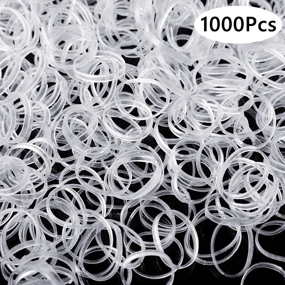 Transparente elastische Haargummis für sicheren Halt und dezente Frisuren