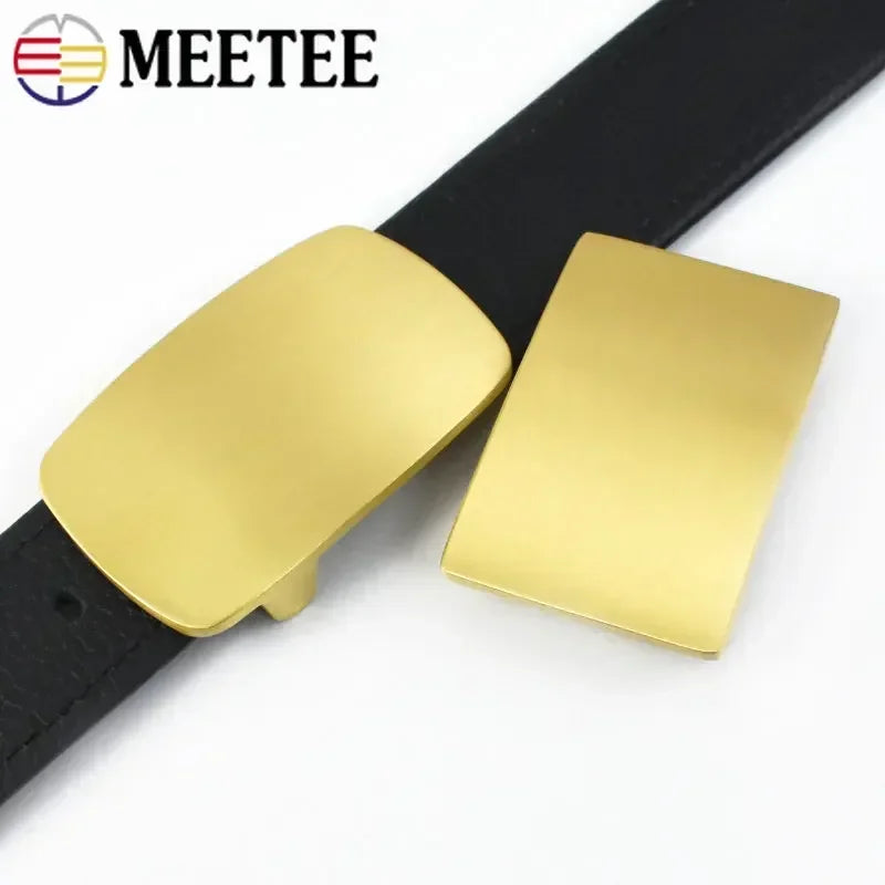Massive Messing Gürtelschnalle 40mm für Herren Leder DIY Accessoires