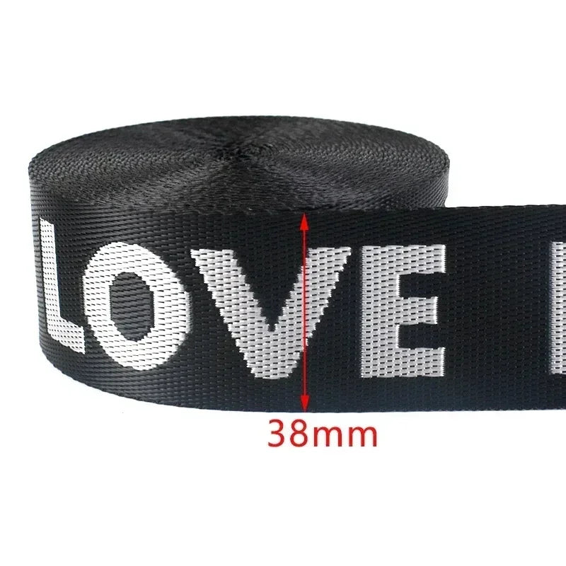 Nylon Jacquard Gurtband mit LIEBE Muster für DIY Nähprojekte