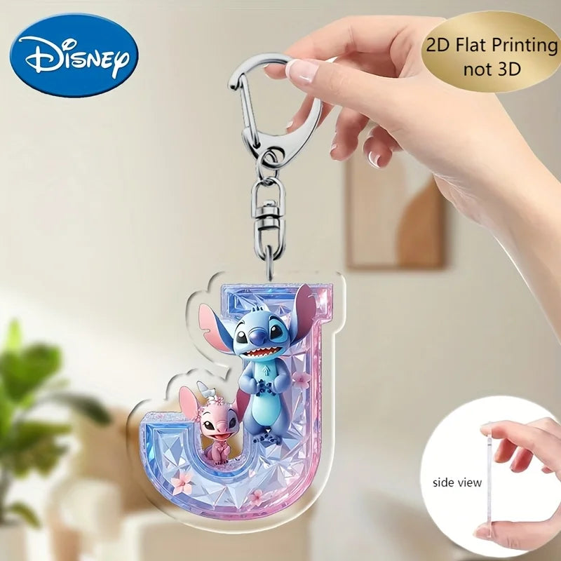 Bunter 2 Zoll Acryl Schlüsselanhänger mit A-Z Buchstaben für Kinder