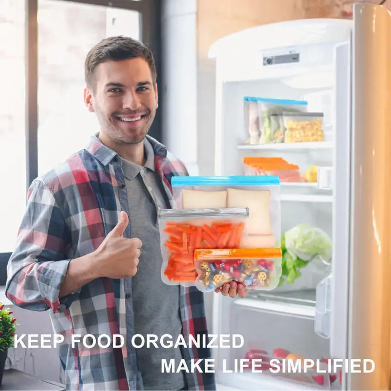 Silikon-Aufbewahrungstaschen wiederverwendbar auslaufsicher 3/5 Stück