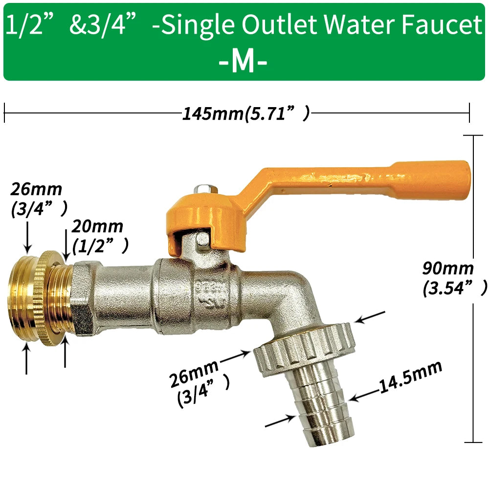 Metall-Gartenschlauch Adapter für Wasserhähne 1/2 Zoll Anschluss - Yabubest - Home & More