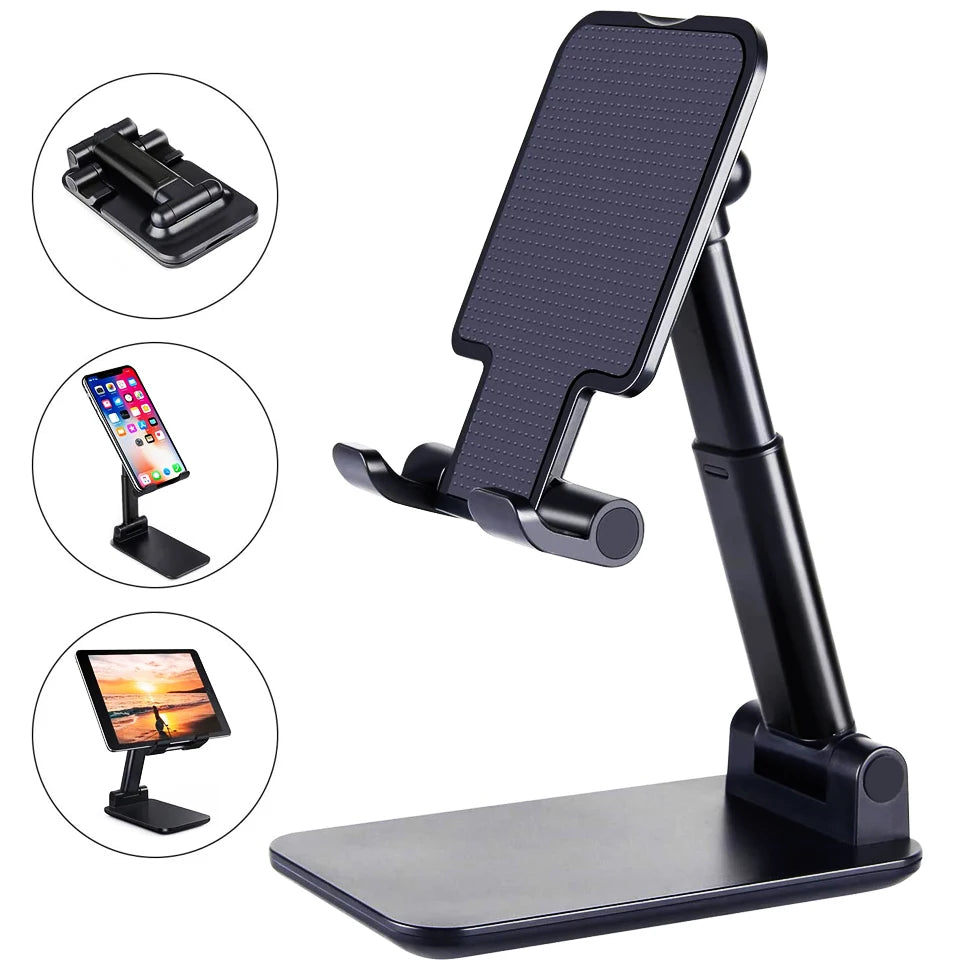 Verstellbarer Metall Schreibtisch Handy und Tablet Halter Stand