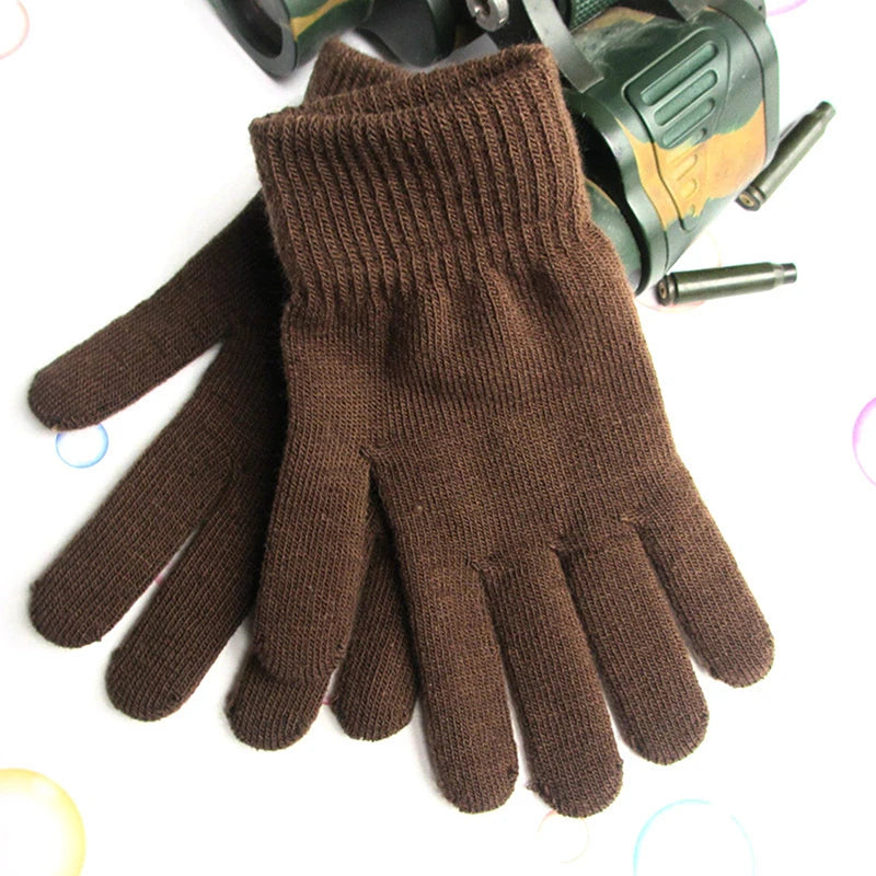 Warme Plüsch Vollfinger Handschuhe für Damen und Herren im Winter