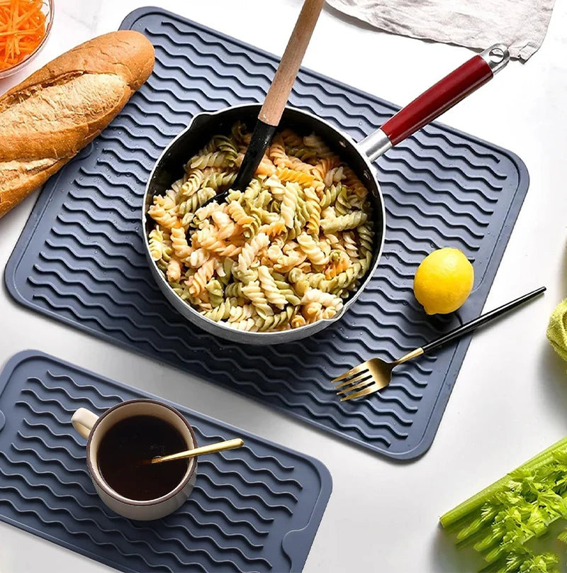 Küchenarbeitsplatte Silikon rutschfest Entwässerung Trockenunterlage faltbar