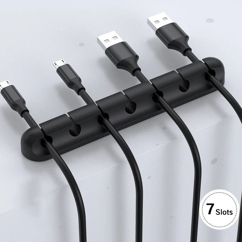 Silikon Kabelhalter Clips für Kabelmanagement am Schreibtisch und Auto