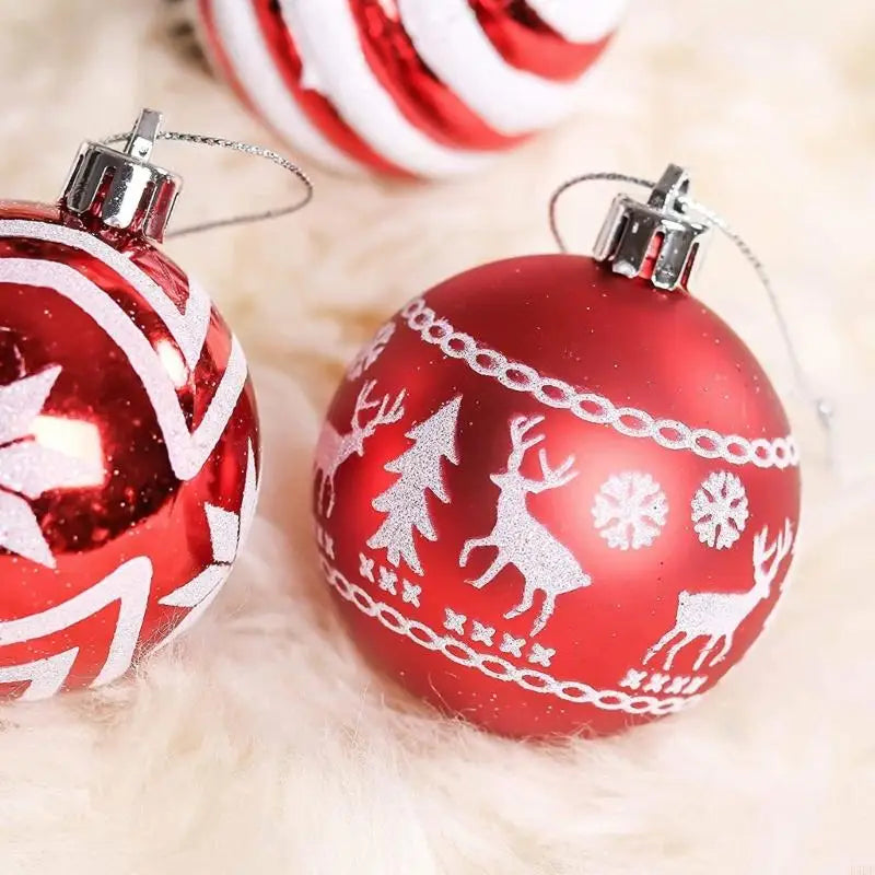 Bruchsichere Weihnachtsbaumkugeln 24 Stück Dekorativ