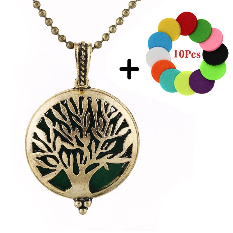 Aromatherapie Halskette Lotus Diffusor Anhänger aus Zinklegierung