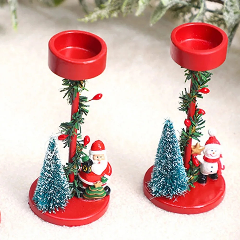 Weihnachtsbaum Kerzenständer Anti Rutsch Cartoon Teelichthalter Deko