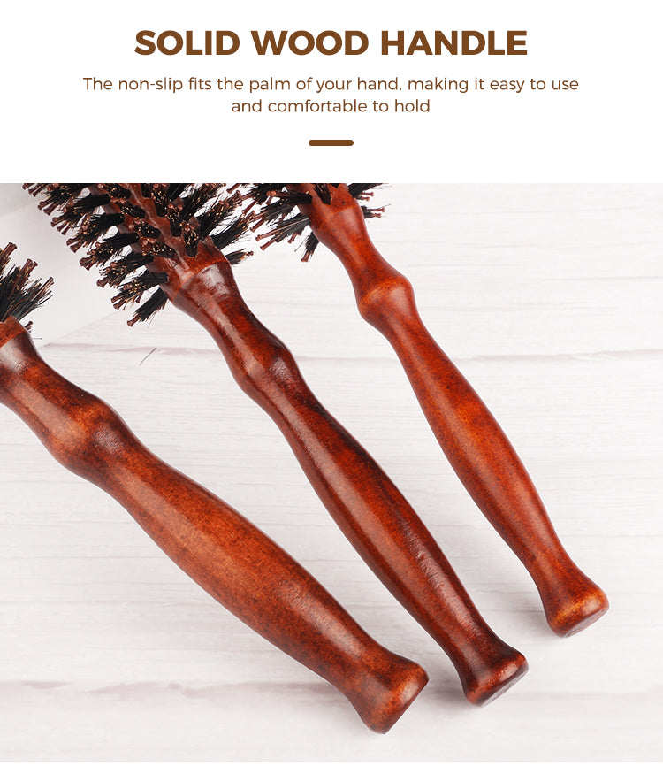 Natürlicher Wildschwein Borsten Haar Kamm mit Holzgriff