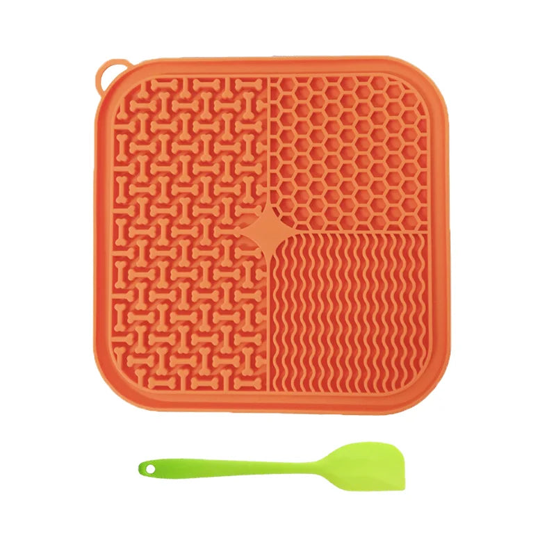 Premium Slow Feeder Leckmatte mit Saugnäpfen für Hunde und Katzen